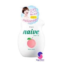 Sữa tắm Kracie Naive dưỡng ẩm chai 530ml (mùi đào, chanh, lô hội) -dreamshop